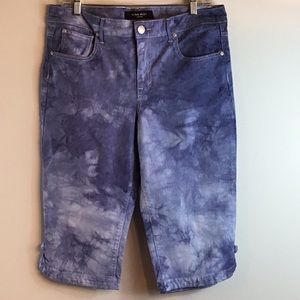 Nine West tie dyed crop pants up cycled capris 10